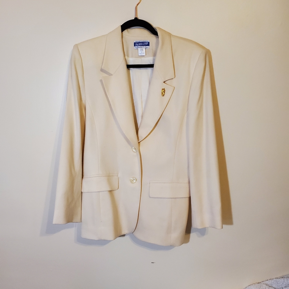 Pendleton White Wool Blazer - image 1